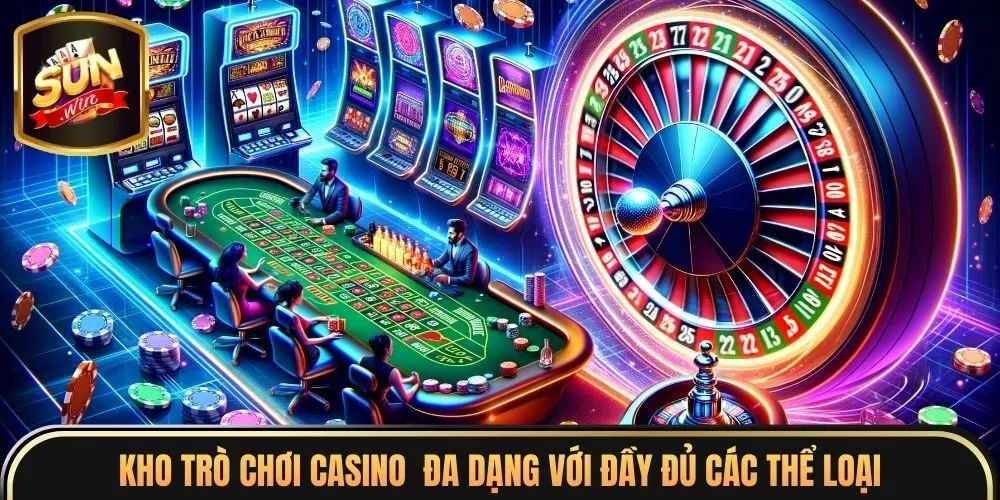 Kho trò chơi casino  đa dạng với đầy đủ các thể loại