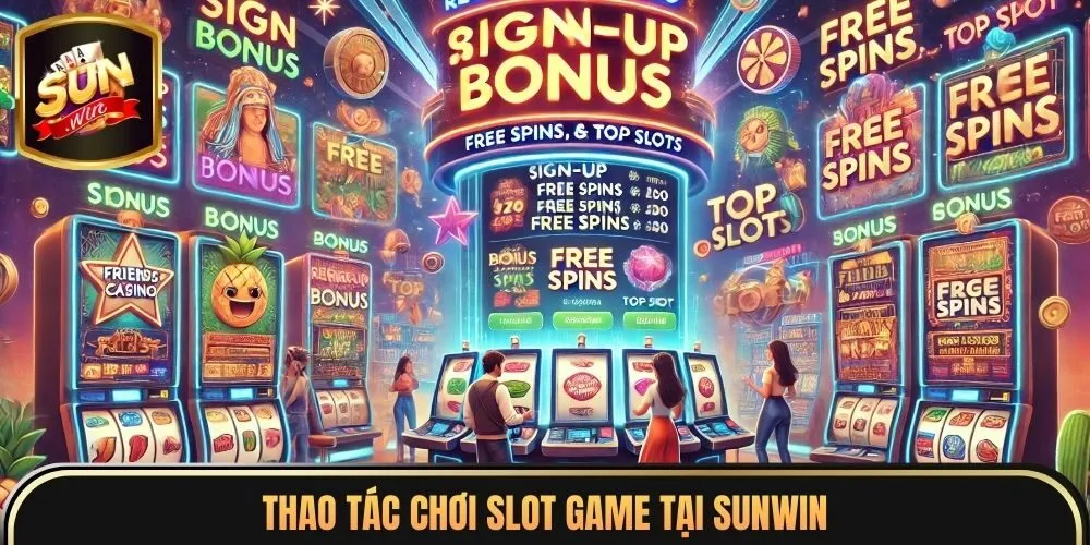 Thao tác chơi slot game tại sunwin
