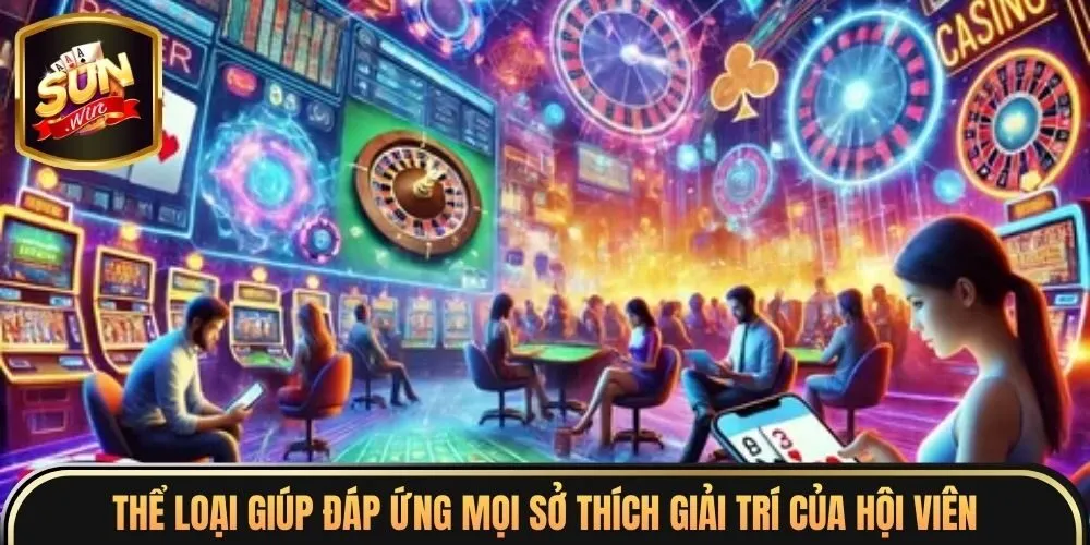 Thể loại giúp đáp ứng mọi sở thích giải trí của hội viên